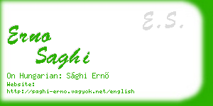 erno saghi business card